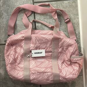 Vooray Pink Palm Print Duffel Bag